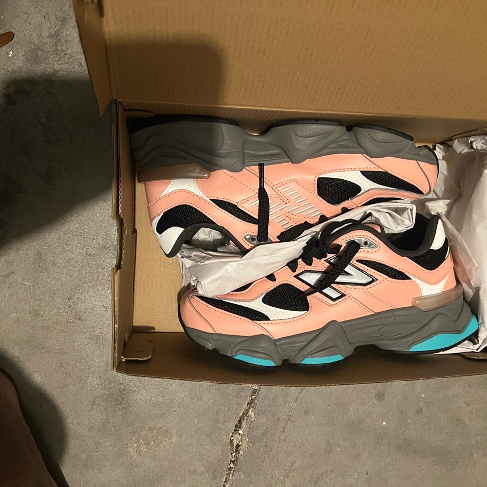 New Balance Pink and Green Sneakers